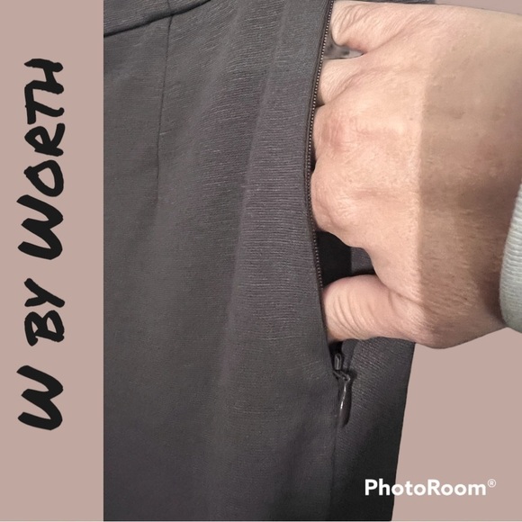 W By Worth - Dark Taupe Pointe Bootcut Trouser Size 2 - Picture 3 of 15